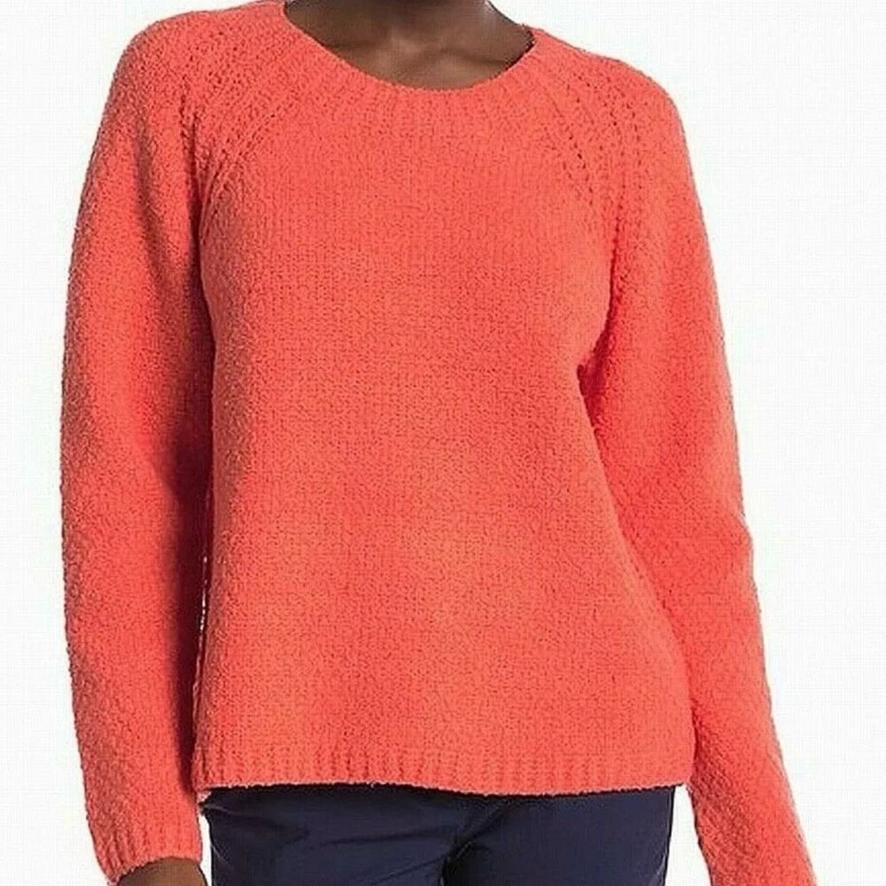 EILEEN FISHER | Orange Lory Organic Cotton Blend Sweater Knit | Size XL‎
